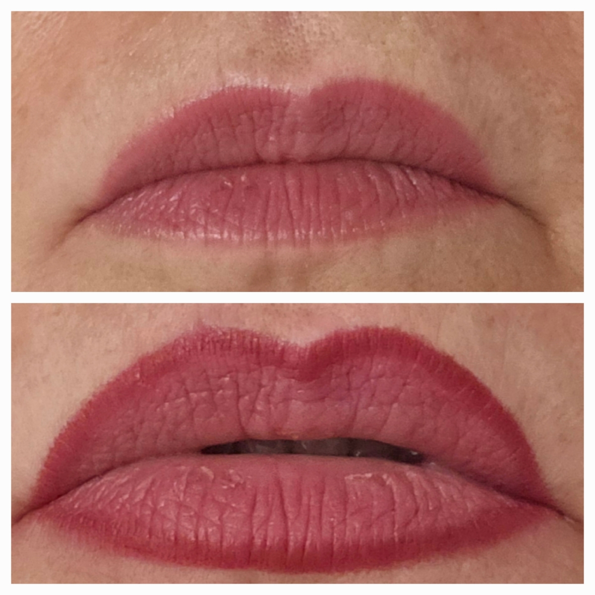 Lip color and shape corrections 
